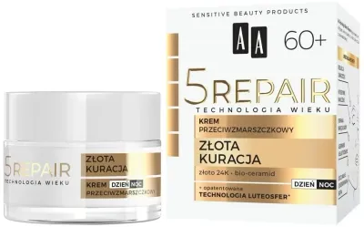 AA Age Technology 5 Repair Gold Treatment крем для лица против морщин антивозрастной для зрелой кожи 60+ 50 мл