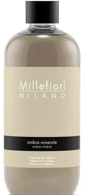 Наполнитель для ароматического диффузора Millefiori Milano Ambra Minerale Refill, сменный, 250 мл / 500 мл