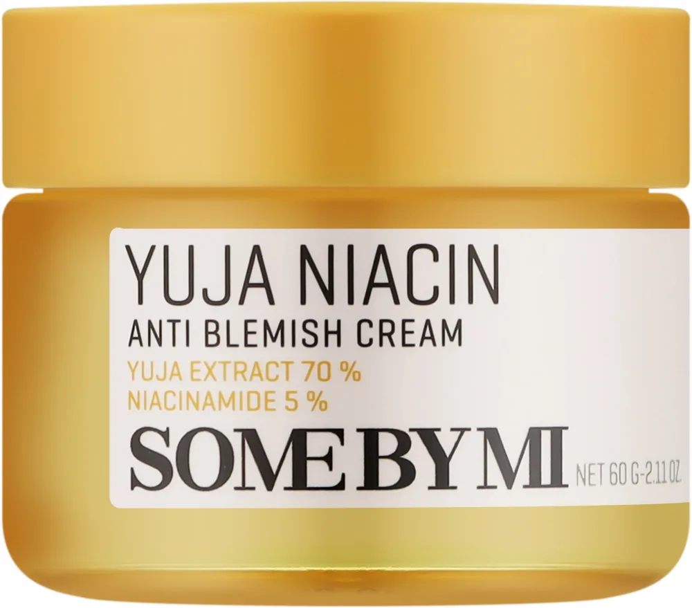 Some By Mi Yuja Niacin Anti Blemish Cream крем для лица осветляющий с юдзу и ниацинамидом 60 г, от пигментных пятен