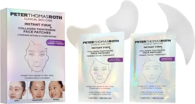 Peter Thomas Roth Instant FIRMx Collagen Infusion Tightening Face Patches патчи гидрогелевые для лица, лба и щёк, с коллагеном и пептидами, 12 шт