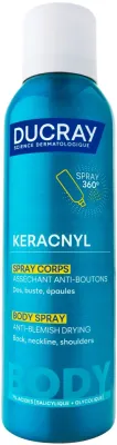 Ducray Keracnyl Anti-Blemish Drying Body Spray спрей для тела против несовершенств и высыпаний на спине, с салициловой и гликолевой кислотой 150 мл
