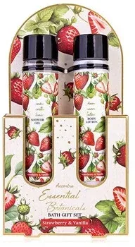 Набор Accentra Essential Botanicals Strawberry and Vanilla Bath Set: гель для душа и лосьон для тела по 60 мл