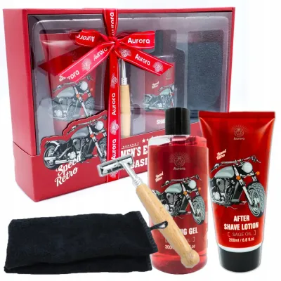 Aurora Peony and Cherry Amber Gift Set подарочный набор для тела: гель для душа 200 мл + лосьон для тела 100 мл + мочалка, аромат пиона и вишни