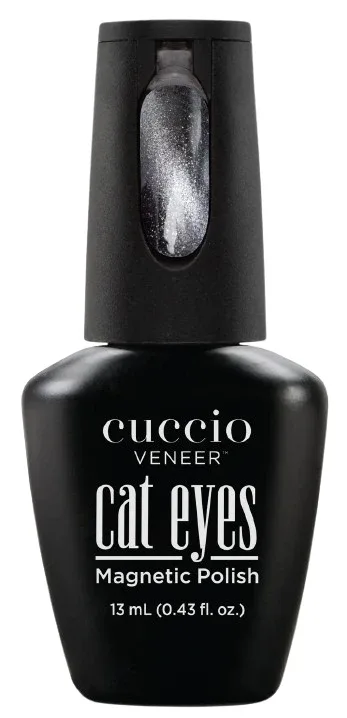 Гибридный лак для ногтей Cuccio Veneer Cat Eye Magnetic Polish магнитный, «кошачий глаз», 13 мл, оттенок Hiss And Tell