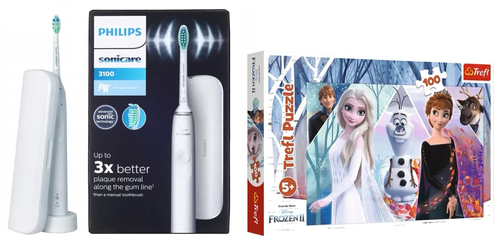 Набор зубная щётка и пазл Philips Sonicare 3100 series HX367W1, Disney Frozen II