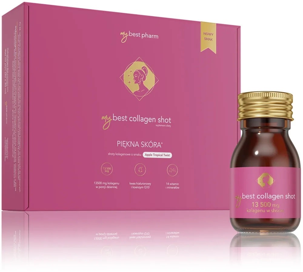 БАД с коллагеном MyBestPharm MyBestCollagen Shot, вкус Apple Tropical Twist, 30 × 30 мл