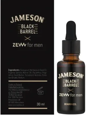 Масло для бороды питательное ZEW For Men x Jameson Black Barrel, 30 мл