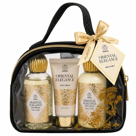 Aurora Oriental Elegance Kit набор для тела с восточным ароматом: гель для душа 150 мл, лосьон для тела 150 мл, крем для рук 60 мл