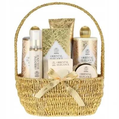 Aurora Oriental Elegance Set набор косметики в корзине 7 предметов, уход за телом, подарочный набор