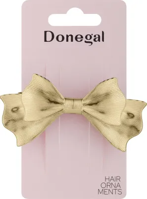 Заколка для волос Donegal FA-5754, золотистый бантик, 1 шт