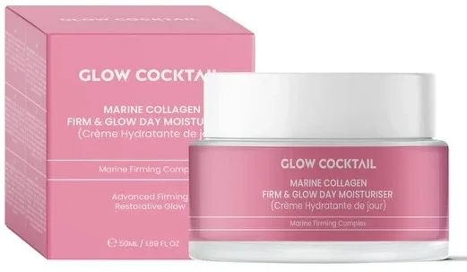GlowCocktail London Marine Collagen Firm Glow Day Moisturiser дневной увлажняющий крем для лица с морским коллагеном для сияния 50 мл