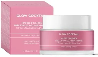 GlowCocktail London Marine Collagen Firm Glow Day Moisturiser дневной увлажняющий крем для лица с морским коллагеном для сияния 50 мл
