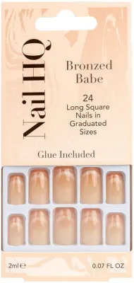 Накладные ногти Nail HQ Square Bronzed Babe Cat Eye Nails «Кошачий глаз», квадратные, 24 шт