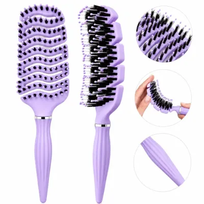 Щётка для волос Deni Carte Flexi Violet 8490, эластичная, вентилируемая, фиолетовая, 1 шт