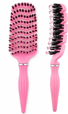 Щётка для волос Deni Carte Flexi Pink 8483, эластичная, вентилируемая, розовая, 1 шт