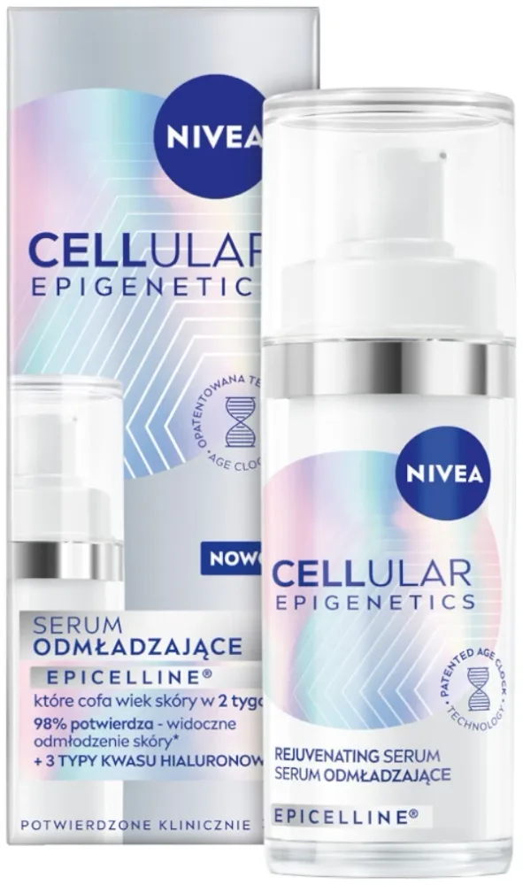 NIVEA Cellular Epigenetics Rejuvenating Serum сыворотка для лица антивозрастная против морщин 30 мл, сыворотка с гиалуроновой кислотой для гладкости кожи