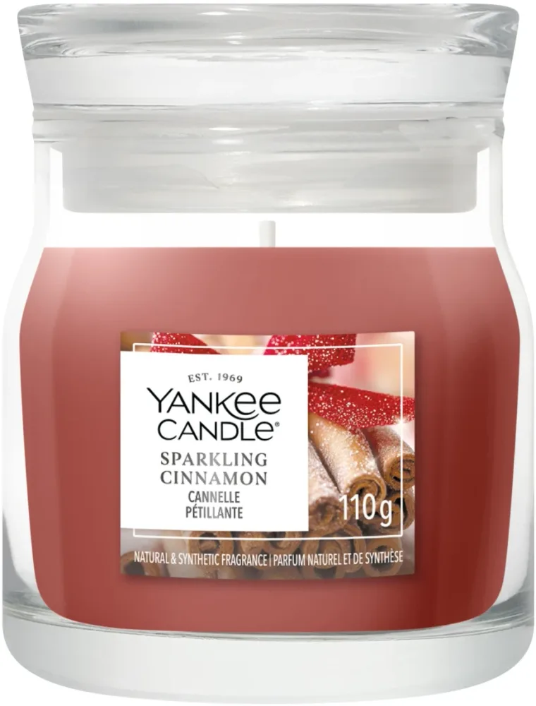 Свеча ароматическая Yankee Candle Sparkling Cinnamon в банке, 1 фитиль, 110 г