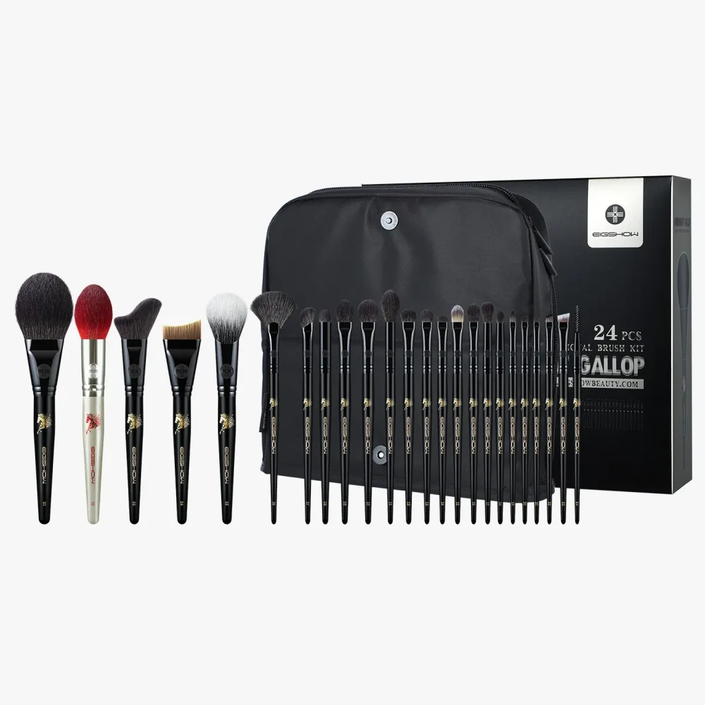 Набор кистей для макияжа Eigshow Beauty Midnight Gallop, 24 шт