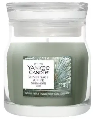 Свеча ароматическая Yankee Candle Silver Sage and Pine в банке, 1 фитиль, 110 г