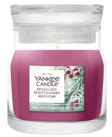 Ароматическая свеча в банке Yankee Candle Sparkling Winterberry, 1 фитиль, 110 г