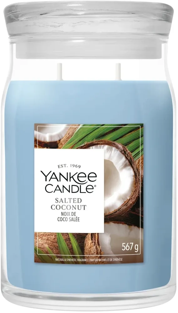 Свеча ароматическая Yankee Candle Signature Salted Coconut в банке, 2 фитиля, 567 г