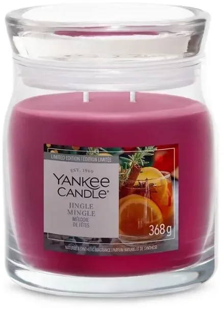 Свеча ароматическая Yankee Candle Signature Jingle Mingle в банке, 2 фитиля, 368 г и, 368 г / 567 г