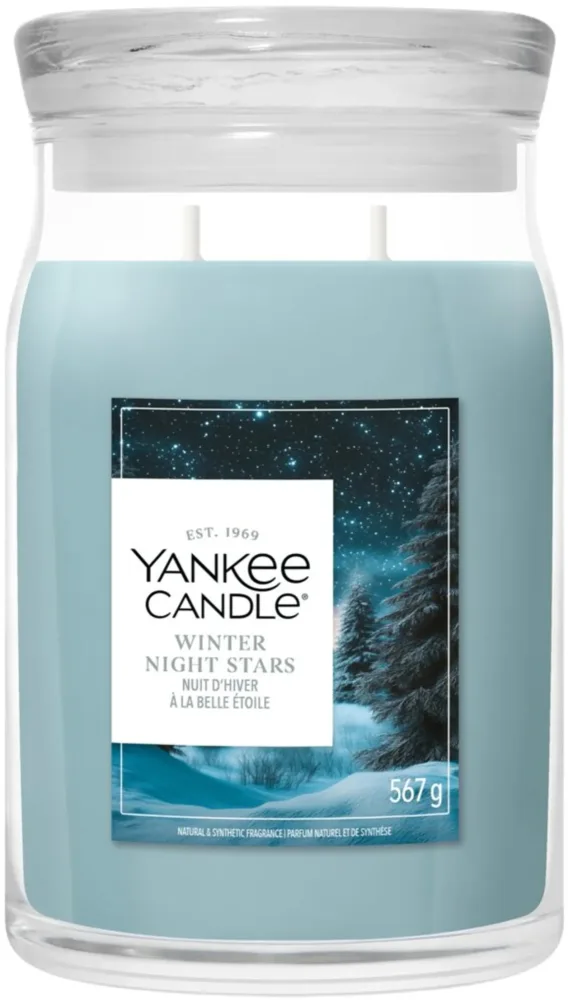 Ароматическая свеча в банке Yankee Candle Winter Night Stars, 2 фитиля, 368 г / 567 г