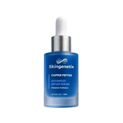 Регенерирующая сыворотка для лица и шеи Skingenetix Copper Peptide Advanced Repair Serum с 2% медным пептидом, 30 мл