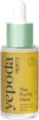 Сыворотка для лица Yepoda The Purfy Hero Natural BHA Exfoliating Serum отшелушивающая, с кислотами BHA, 30 мл