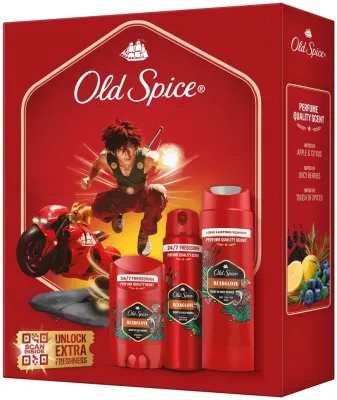 Набор Old Spice Bearglove Anime Set: дезодорант-стик, дезодорант-спрей, гель для душа
