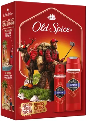 Набор Old Spice Capitan Outdoor Explorer: дезодорант-спрей и гель для душа