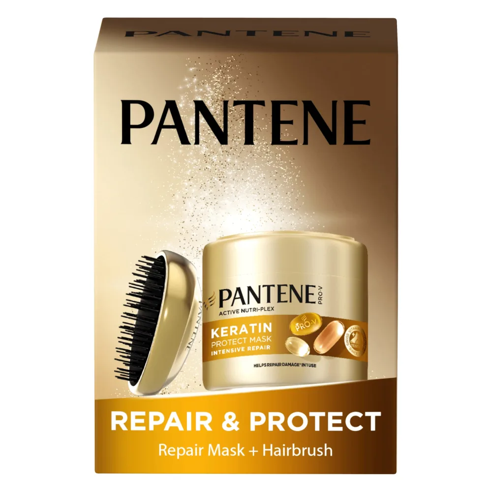 Набор Pantene Repair Protect Set: маска для волос 300 мл и щётка для волос