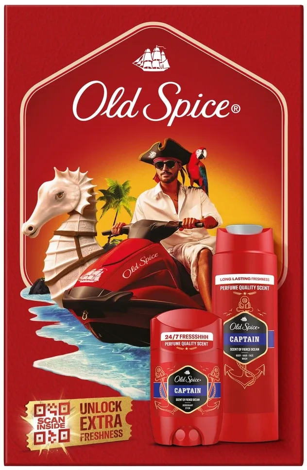 Набор Old Spice Captain Modern: дезодорант-стик 50 мл и гель для душа 250 мл