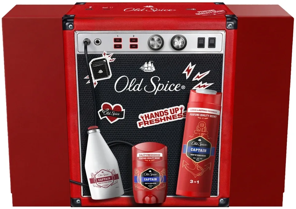 Набор Old Spice Captain Set: дезодорант 50 мл, гель для душа 250 мл и лосьон после бритья 100 мл