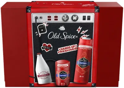 Набор Old Spice Captain Set: дезодорант 50 мл, гель для душа 250 мл и лосьон после бритья 100 мл
