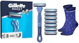 Набор для бритья Gillette Sensor 3+ Comfort: бритва 1 шт., лезвия 8 шт. и носки — фото 2