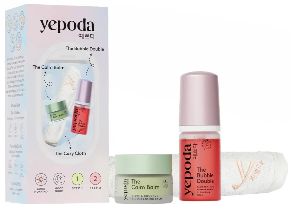 Набор миниатюр для очищения лица Yepoda Cleanse The Mini Cleansing Duo