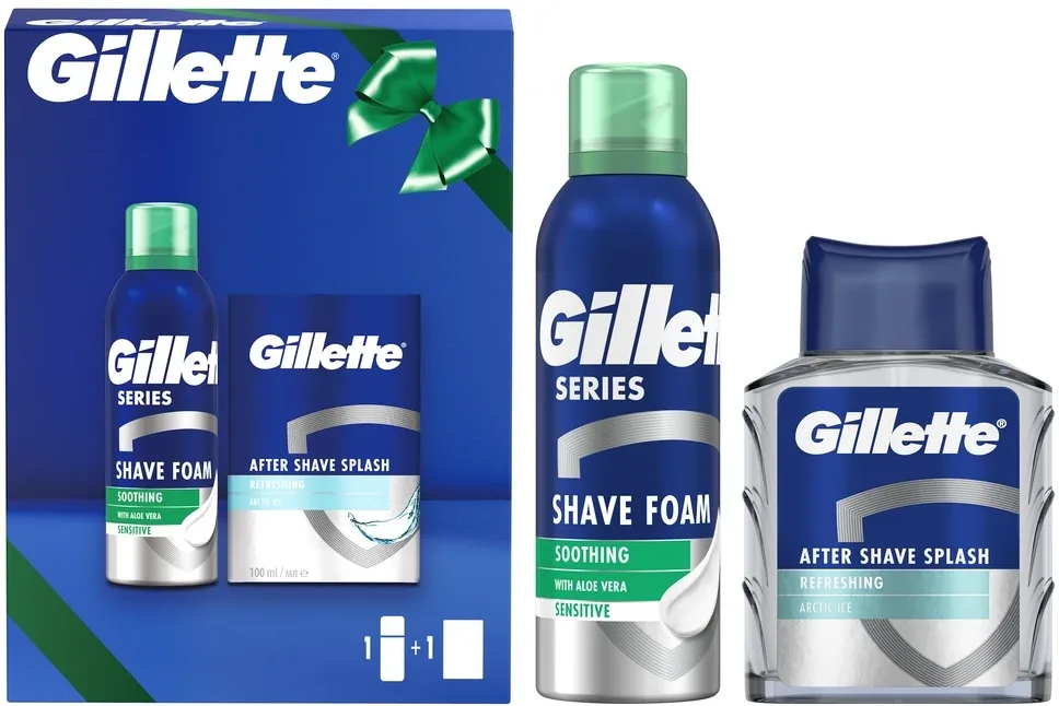 Мужской набор Gillette Series: пена для бритья, 250 мл, лосьон после бритья, 100 мл
