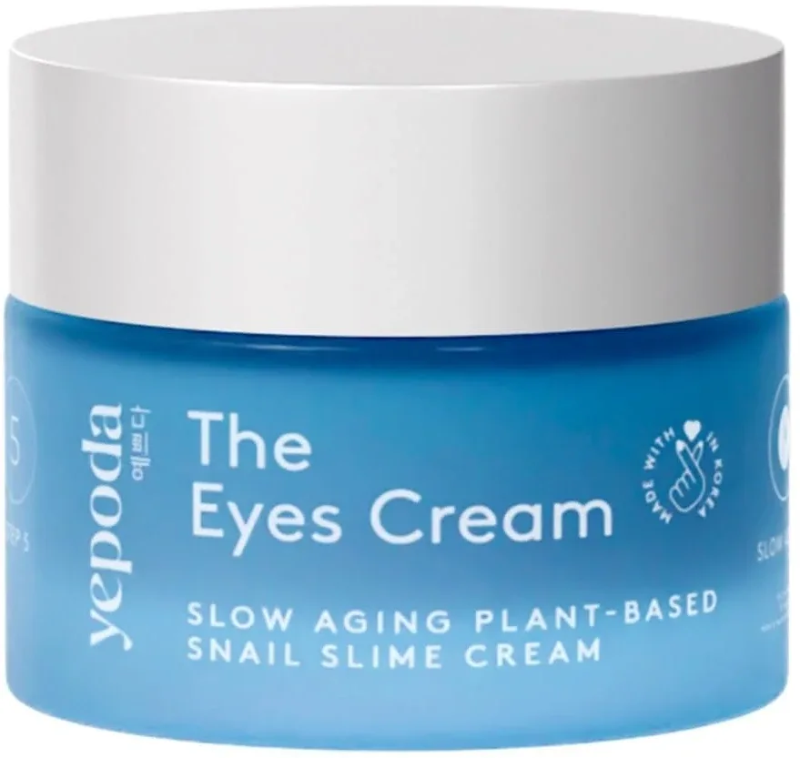 Крем для кожи вокруг глаз Yepoda Hydrate The Eyes Cream с растительной альтернативой муцину улитки, 15 мл