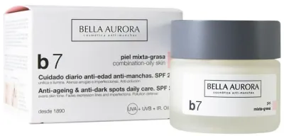 Bella Aurora B7 Combination/Oily Skin Daily Anti-Dark Spot Care крем против пигментных пятен для комбинированной и жирной кожи с ниацинамидом 50 мл