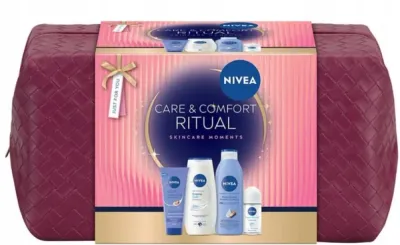 Набор NIVEA Care и Comfort Ritual: гель для душа, дезодорант, молочко для тела, крем для рук и сумка