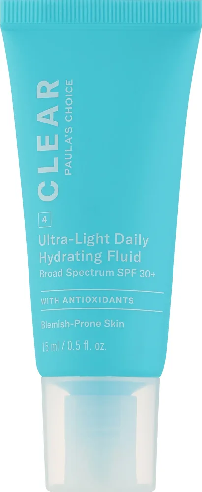 Paula's Choice Clear Ultra-Light Daily Hydrating Fluid SPF 30+ флюид для лица дневной увлажняющий матирующий, для жирной и проблемной кожи, 15 мл