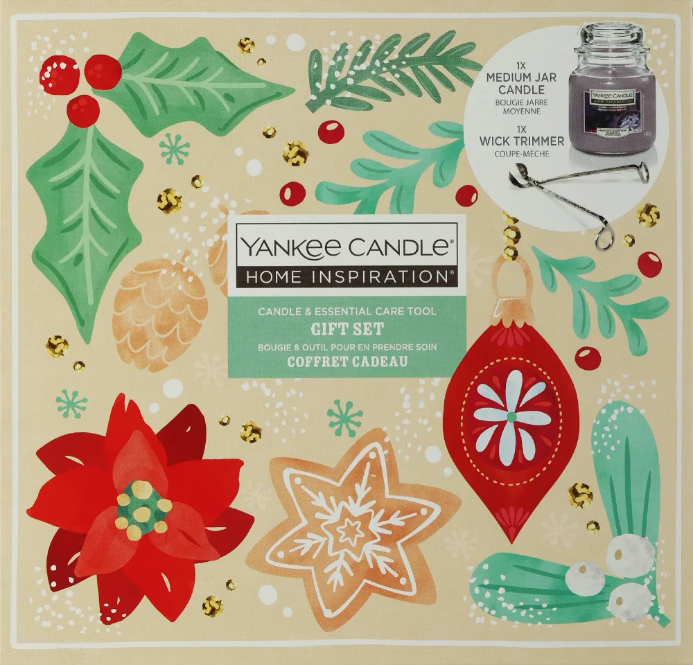 Подарочный набор Yankee Candle Home Inspiration Floral Enchantment: свеча 340 г и триммер для фитиля