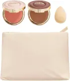 Paese Selfglow Set Warm набор для макияжа лица: бронзер 8 г, румяна 8 г, спонж и косметичка тёплые оттенки — фото 2