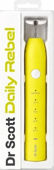 Электрическая зубная щётка Dr. Scott Daily Rebel Toothbrush, жёлтая, 1 шт