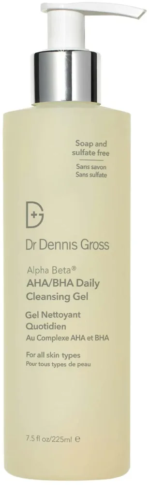 Гель для умывания лица Dr Dennis Gross Alpha Beta AHA/BHA Daily Cleansing Gel, 60 мл / 225 мл