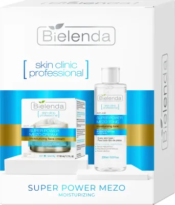 Набор увлажняющей косметики Bielenda Skin Clinic Professional Super Power Mezo: крем для лица 50 мл и тоник 200 мл