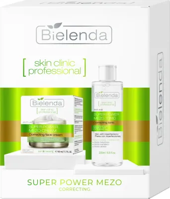 Набор корректирующей косметики Bielenda Skin Clinic Professional Super Power Mezo: крем для лица 50 мл и тоник 200 мл