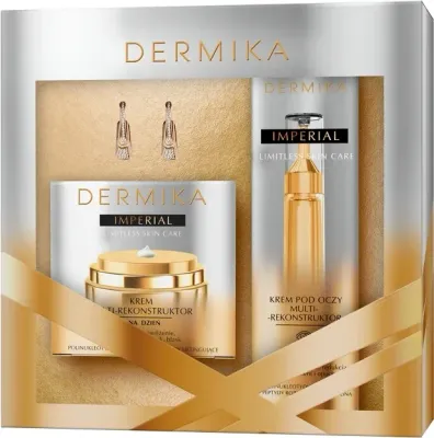 Набор для ухода за лицом Dermika Imperial: крем для лица 50 мл, крем для глаз 15 мл и аксессуар
