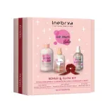 Набор для волос Inebrya Ice Cream Keratin Repair и Glow Kit: шампунь 300 мл, кондиционер 200 мл, спрей 200 мл и аксессуар — фото 1